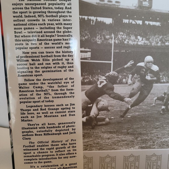 NFL Official History of Pro Football Vintage Book 1990 - Picture 3 of 7